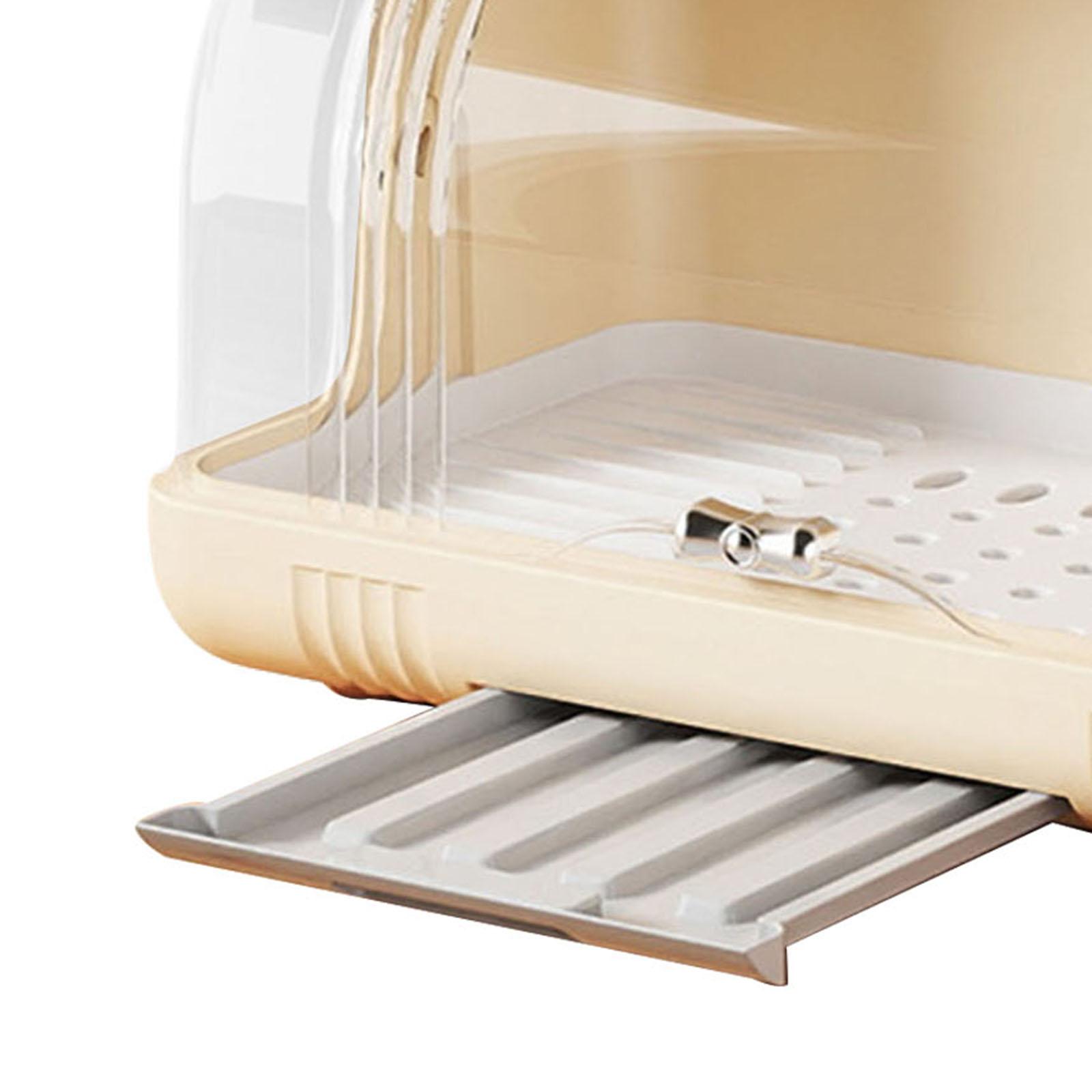 Dualoai Bottle Drying Rack Bottles Holder Dinnerware Organizer for Home Kitchen Cups light yellow