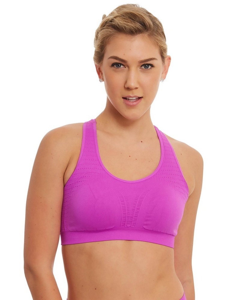 magenta sports bra