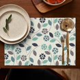 thumbnail image 5 of Bloom and Butterfly Table Mats Set of 4, Flax Heat Resistant Wrinkle Free Placemats Featuring Wildflower Botanical Pattern for Nature Inspired Farmhouse Dining Decor, 5 of 6