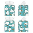 thumbnail image 2 of Naloa Cartoon Funny Goose Tissue Box CoverLeather Tissue Holder Square Facial Tissue Case Facial Paper Organizer Dispenser for Bathroom, Vanity Countertop, Tabletop, Car, 2 of 8