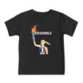 thumbnail image 4 of T-shirts Garçons Unisexes Mode Été Imprimé Tee Drôle Manches Courtes Col Rond T-Shirt Haut Enfant Garcon Noir 1 An-2 Ans, 4 of 4
