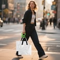thumbnail image 4 of 2-Pack Heavy Duty Grocery Bag Carriers - Ergonomic Handles Hold Up to 100lbs - Comfort-Grip Bag Holders for Shopping, Travel & Storage,Green, 4 of 7