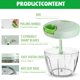 thumbnail image 4 of Manual Food Processor Vegetable Chopper, Portable Hand Pull String Garlic Mincer Onion Cutter for Veggies, Ginger, Fruits, Nuts, Herbs, etc., 900ml, Green, 4 of 5