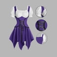 thumbnail image 7 of FNFYFH Renaissance Costume Women Corset Dress Mini Fairy Dresses Vintage Gothic Cosplay Dress Dirndl Dresses for Halloween Carnival, 7 of 7
