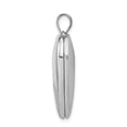 thumbnail image 2 of FB Jewels Sterling Silver Rhodium-plated 24mm Satin, Enameled, D/C Rose Locket, 2 of 3