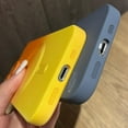 thumbnail image 5 of ELEHOLD Magnetic iPhone 12 Pro Case Compatible with MagSafe, Cute Gradient Bi-Color Case for Women Men, Soft TPU Shockproof Slim Cover with Camera Lens Protector for iPhone 12 Pro,Orange Yellow, 5 of 6