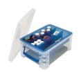 thumbnail image 6 of Super Stacker Divided Storage Box, 6 Sections, 10.38" X 14.25" X 6.5", Clear/blue | Bundle of 5 Each, 6 of 7