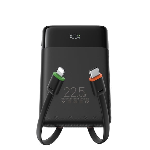 Cargador portátil VEGER de 10000 mAh y carga rápida de 22,5 W