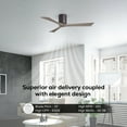 thumbnail image 3 of Matthews Fan Company IR3H-TB-GA-52 Irene 52" Textured Bronze Hugger Ceiling Fan with 3 Gray Ash Blades, Remote and Wall Control, Indoor/Outdoor Damp Rated, 3 of 6