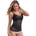 thumbnail image 4 of DARING DIVA Women's Lace Mesh Shapewear with Adjustable Straps L Black, 4 of 6