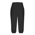 thumbnail image 6 of Lenpel Women's Capri Yoga Pants High Waisted Drawstring Tapered Cropped Workout Lounge Pants Athletic Casual Joggers, 6 of 6
