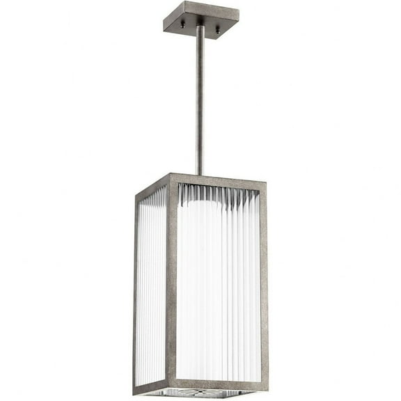 Quorum Lighting Maestro 3-Light LED Outdoor Pendant, Weathered Zinc