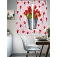 thumbnail image 5 of Red Tulip Flowers Sheer Curtains 72 Inches Long 2 Panels Set, Window Sheer Curtains for Living Room/Bedroom, Spring Farmhouse Floral Botanical Pink Light Filtering Rod Pocket Curtain 52''x72''x2, 5 of 8