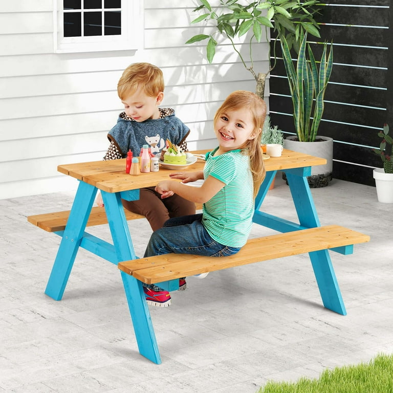 Childrens bench table sale
