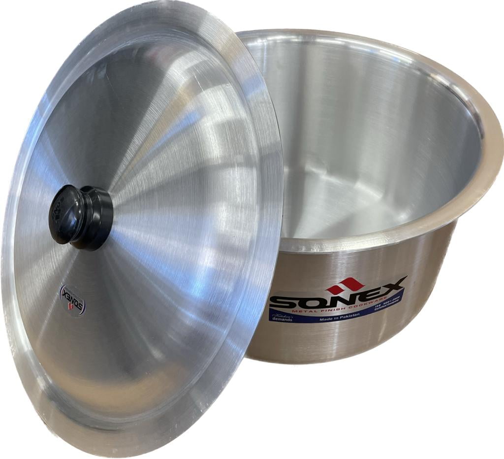 Sonex Large Heavy-Duty Aluminum Soup Stockpot - Size #10