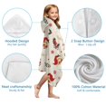 thumbnail image 7 of Beige Christmas Santa Pattern Hooded Bath Towel，50"x30" for Ages 3 To 12 Kids, Quick Dry Lightweight Soft Microfiber Hood Beach Towel Cover Up for Kids, 7 of 7