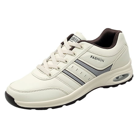 

Men Casual Simple Leather Night Reflective Travel Running Plus Size Sneakers Casual Shoes
