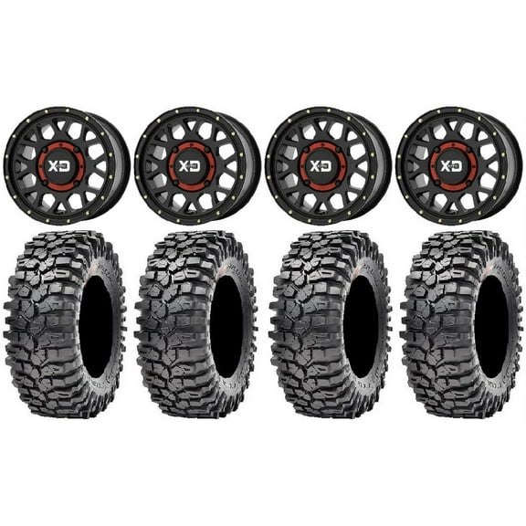 KS135 Grenade 14" Wheels 35" Roxxzilla Tires Can-Am Maverick X3 / Honda Pioneer 1000 / Talon
