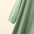 thumbnail image 6 of Ashirexll Sleep Shirts for Women, Nightgowns for Women, Solid Color Round Neck Long Sleeve Loose Mid Calf Long Nightshirt, 6 of 7