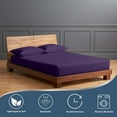 thumbnail image 2 of 1000 Thread Count Twin, 100% Egyptian Cotton 4 PC Sheet Set 21" EXTRA DEEP POCKET,Plum, 2 of 7