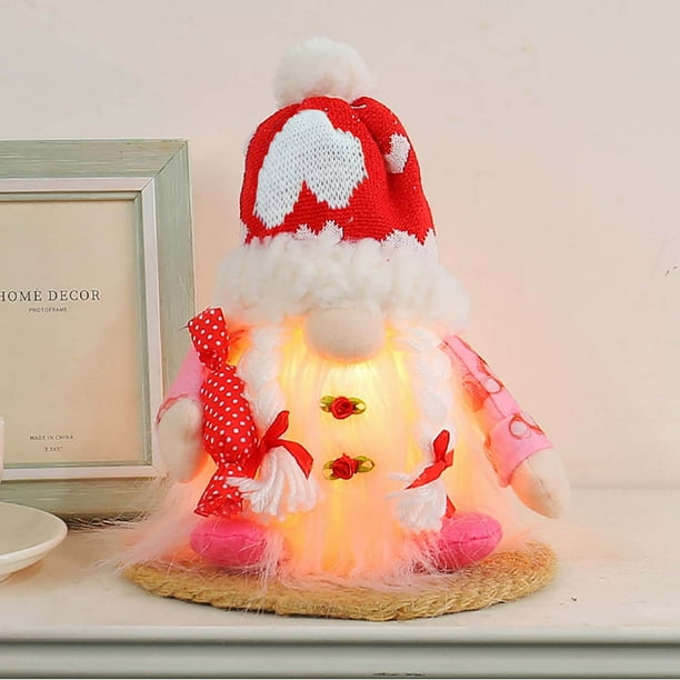 Decoraciones para San Valentín, adornos para San Valentín, regalos para San Valentín, muñeco sin rostro de Rudolf para San Valentín, muñeco de tela para San Valentín, muñeco de peluche con forma de en