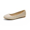 thumbnail image 1 of Zapatos Bailarinas con Pedrería DREAM PAIRS Dorado Talla 9, 1 of 6