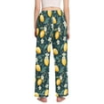 thumbnail image 3 of FORMRS Women's Pajama Pants with Pockets Soft Comfy Loungewear Sleep Bottom, Sizes S-2XL, Blue Floral Lemons, 3 of 8