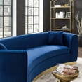 thumbnail image 6 of Modway Resolute Curved Performance Velvet Sofa in Navy, 6 of 6