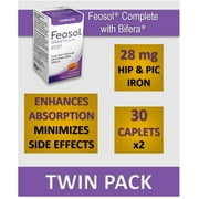 كبسولات Feosol Bifera المزدوجة للحديد - 30 Ea ، 2 Pack