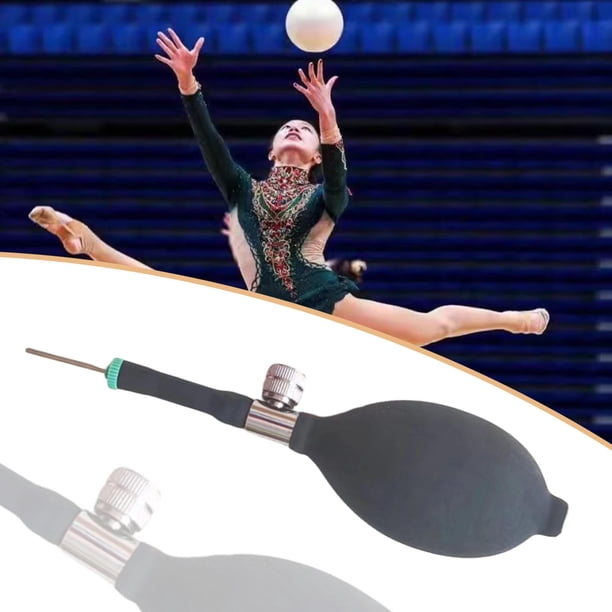 Bomba de mano inflable para pelota de gimnasia artística, manual, compacta, de inflado rápido, pequeña, para fútbol, natación y .