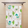 thumbnail image 4 of GZHJMY Fingertip Hand Towels, 2 Pack Pcs Llama Cactus Mountain Absorbent Face Bath Towels for Bathroom Kitchen, 30"x15", 4 of 6