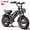 Black M6, variant on Spacewalk Electric Bike M7 for Teens/Adults,20" fat tire Ebike,1500W Peak Motor, 27.9mph,48V 15Ah Removable Battery,Full Suspension,50 Miles Pure Electric,70 Miles PAS UL2849