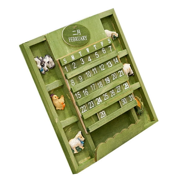 Worgeous  Christmas Block Calendar Xmas Advent Wooden Perpetual DIY