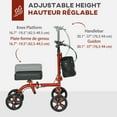 thumbnail image 4 of HOMCOM Trottinette Ajustable, Marchette Pliante avec Double Frein, Rouge, 4 of 10