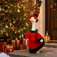 thumbnail image 4 of AZXY Christmas Porch Goose Outfit, 23" Holiday Costume Set for Porch Goose, Goose Clothes for Cement Goose, Goose Clothing for Plastic Goose Statue, Winter Xmas Outdoor Decor for Yard Lawn Garden, 4 of 8