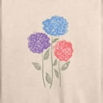 thumbnail image 3 of Instant Message - Hydrangeas - Women's Lightweight French Terry Long Sleeve Shirt, 3 of 6
