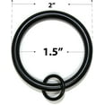 thumbnail image 2 of Urbanest Solid Metal Window Drapery Curtain Panel Ring With Eyelet 1.5"" Inner Diameter Fits Up To 1.25"" Rod Set Of 28 - Black, 2 of 5