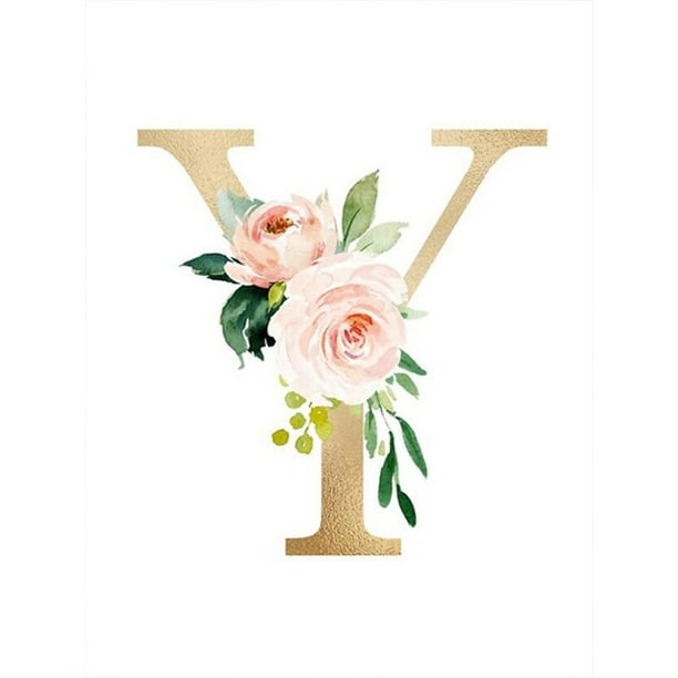 Wdftyju Kit de pintura de diamante 5D, letra de flor, taladro redondo completo, manualidades DIY (X644) Wdftyju 7ph0zg4se2pj0xq4D01