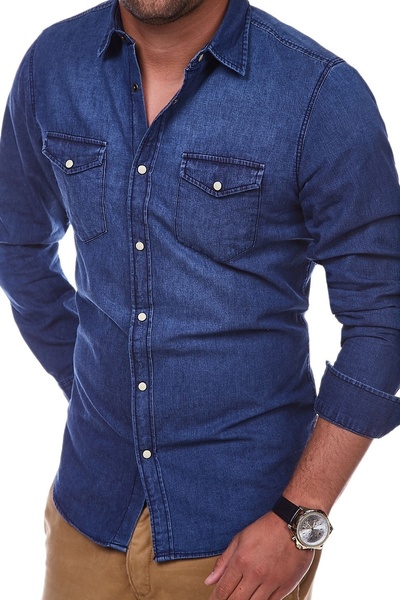 denim polo