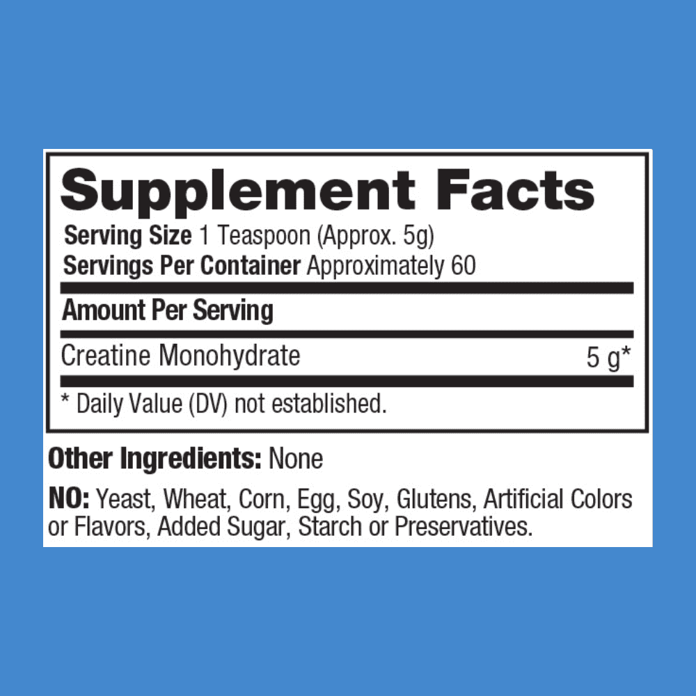 Prolab Nutrition Creatine Monohydrate Micronized Powder, Unflavored (300g, 60 Servings)