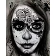 thumbnail image 1 of Pintura de diamantes 5D DIY, bordado de calavera y niña, punto de cruz, mosaico, imagen de diamantes de imitación, regalo de Halloween, 1 of 4