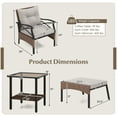 thumbnail image 3 of Gymax 5PCS Wicker Patio Furniture Set Rattan Chairs w/ 2-Tier Tempered Glass Side Table, 3 of 10