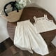 thumbnail image 4 of Jumpingount Ropa para niñas, traje sin mangas, estilo coreano de verano, ropa bordada de piezas, trajes con estampado de flores, viajes conjuntos de ropa ciento diez, 4 of 6