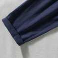 thumbnail image 3 of Yaoyar Men's Casual Solid Color Pants with Drawstring Detail and Elastic Waist Comfortable Fit for Daily Activities Long Trousers,XXXXL,Navy, 3 of 8