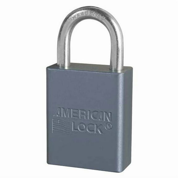American Lock Keyed Padlock, 3/4 in,Rectangle,Gray A30