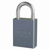 American Lock Keyed Padlock, 3/4 in,Rectangle,Gray A30