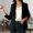 Black, variant on Women's Open Front Blazer Business Casual Long Sleeve Lapel Suit Jacket Work Office Coat Black XL