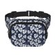 thumbnail image 1 of Balery White Leaves Mochila Cinturón para Mujeres y Hombres, Bolsa de Cintura Impermeable de Doble Capa con Correa, 1 of 9