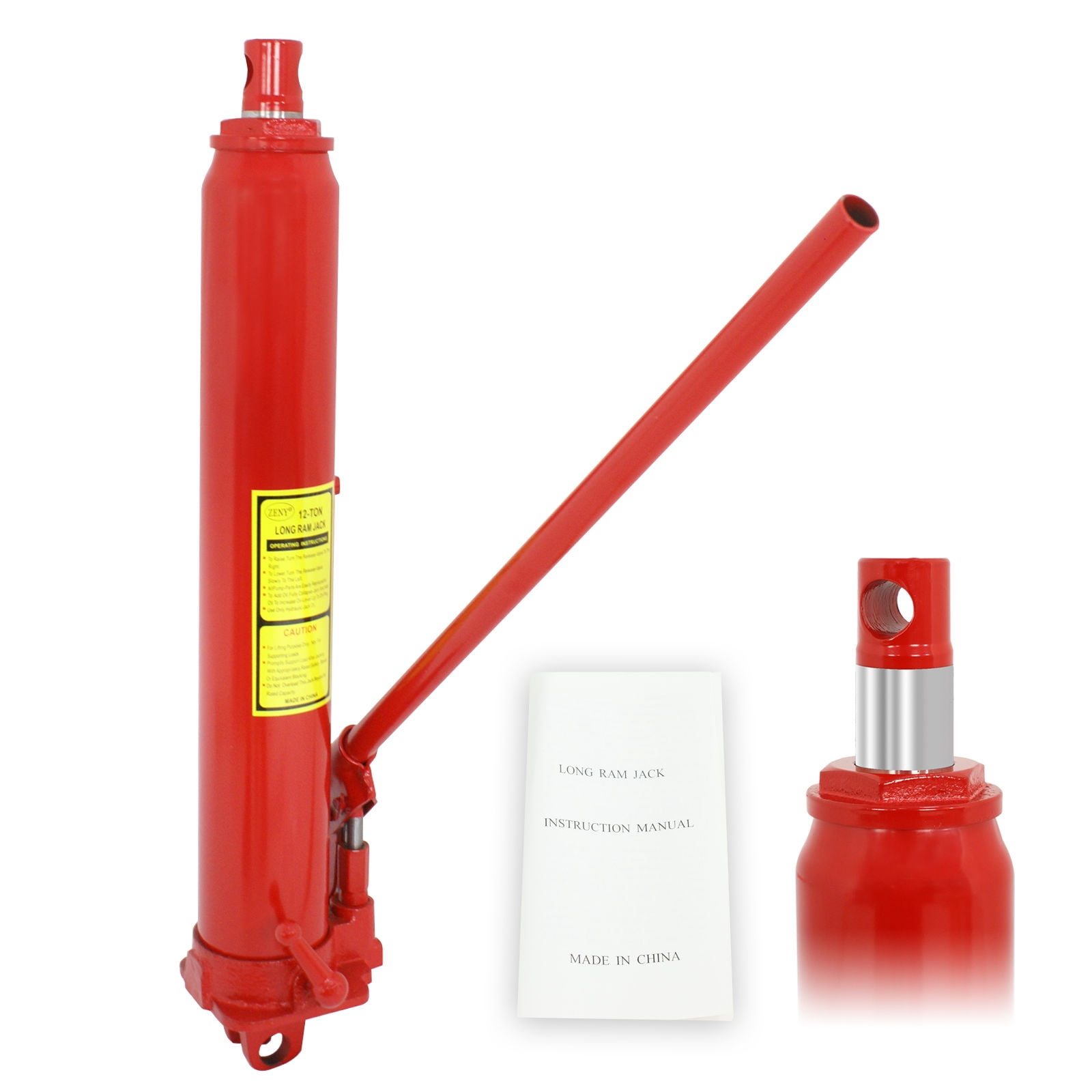 Zeny 12 Ton Hydraulic Ram for Shop Crane, Engine Hoist, Cherry Picker