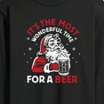 thumbnail image 3 of Instant Message - Most Wonderful Time For Beer Santa Christmas - Men's Long Sleeve T-Shirt, 3 of 6